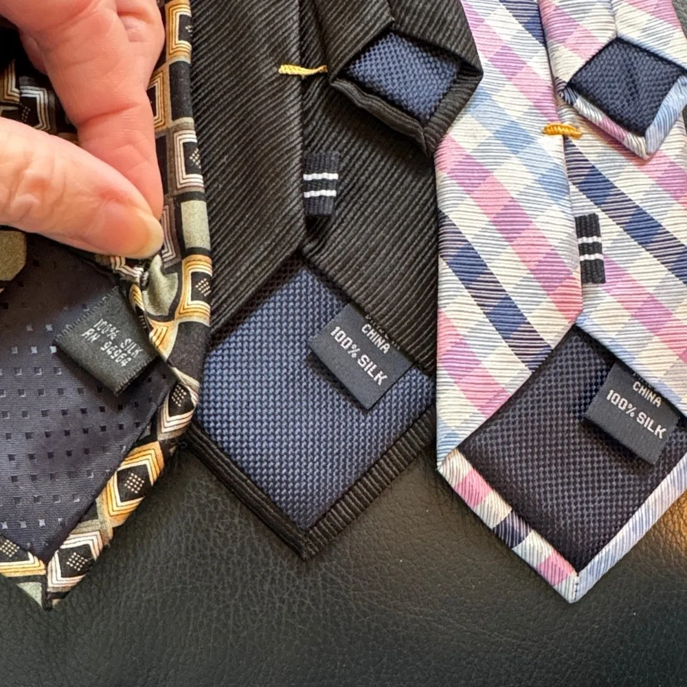 Boys Tie Lot - Black, Pink, Blue, Teal Plaids & Solids
